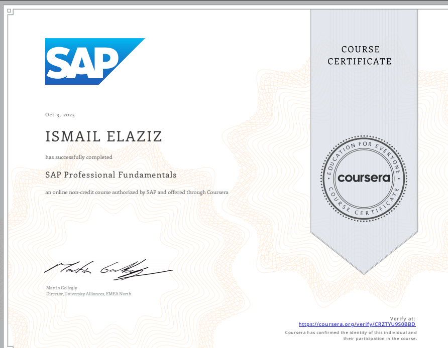 SAP Professional Fundamentals